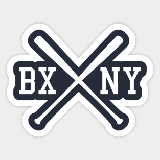 New York 'The Bronx' Pinstripe Baseball Script Fan T-Shirt Sticker